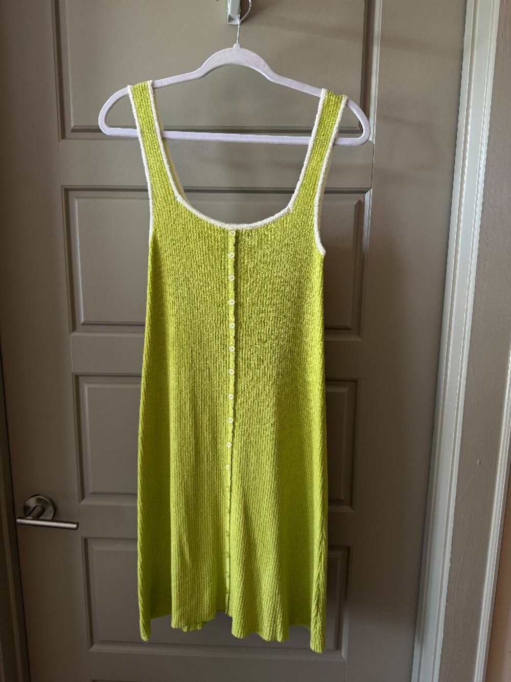 ModCloth / Lime Green Knit Knee-Length Dress / Women's Size Small